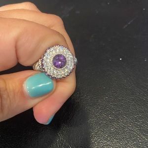 Retired and Rare Judith Ripka Amethyst Ring (size 7.5)